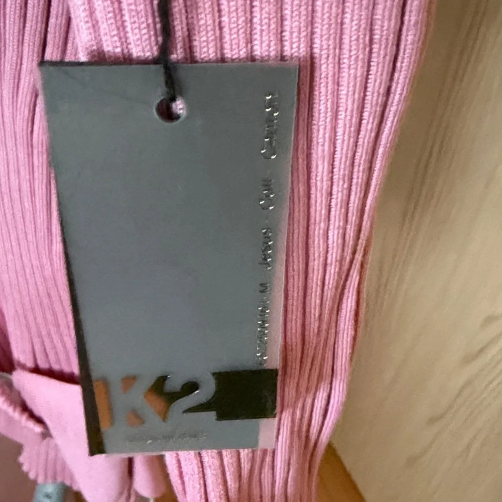 Pink Off-Shoulder Italian Ribbed Sweater - Picture 2 of 4